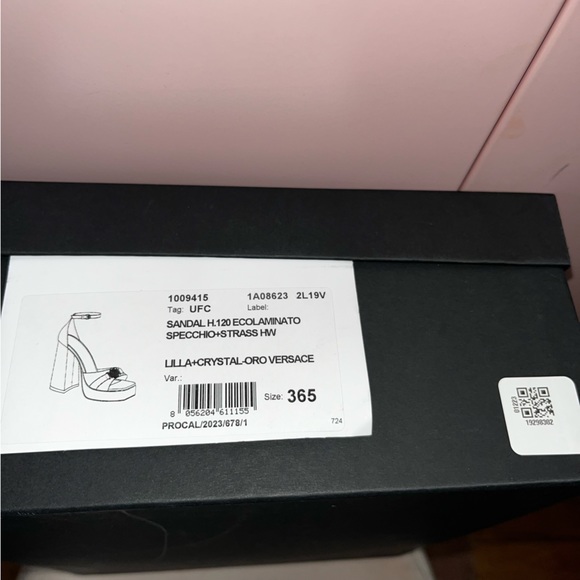 Authentic Versace shoe and matching bag Size 6.5 Sandal Lillia crystal - Picture 6 of 16